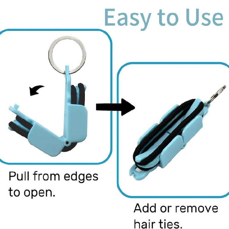 Efektivní organizér gumiček do vlasů Přenosná nádobka na gumičky Držák na gumičky Plastová textura pro snadné uspořádání