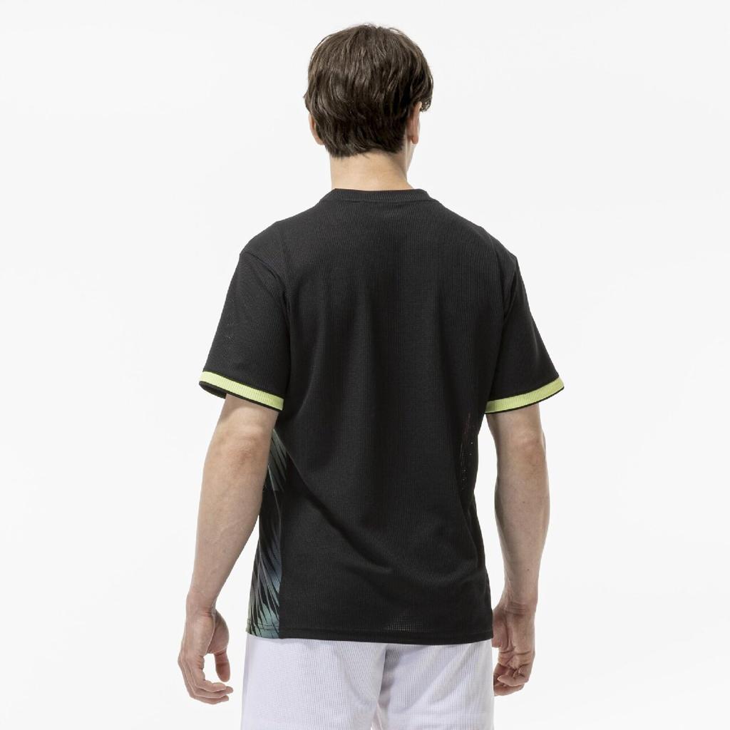 Tennis Wear Dry Aeroflow Game Shirt Easy to Move Highly Size S - In, Breathable, 62MAD510, Unisex, Black,
