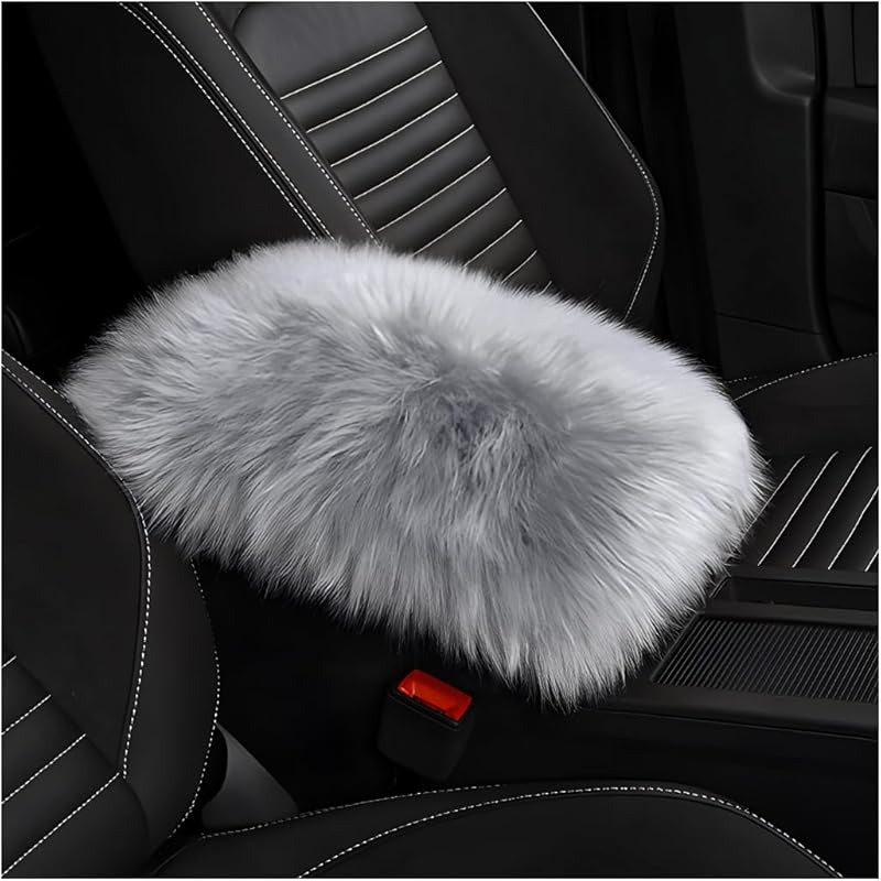 Car Center Console Cover Pad, Fluffy Middle Console Pad Armrest Seat Box Cover, Universal Furry Arm Rest Decoration Protector For Car Truck SUV,