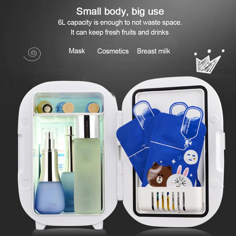 Car Refrigerator 6L Dual Use Hot Cold Box Mini Fridge 12V Cooling And Heating Camping Fridge Car Electronic Devices