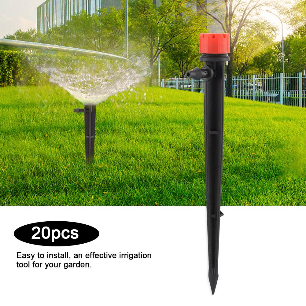 Drip Irrigation System, 20Pcs Plastic     Drip Irrigation Watering Tool Drip Irrigation Emitters with Sprinkler Drippers for Lawn and Ga