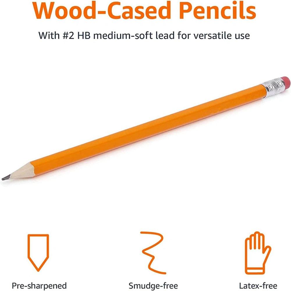 Tužky Basics Woodcase č. 2, předbroušené, tuha HB, psaní, skicování, malování, učení, psací potřeby