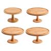 Bamboo Cake Dome Cover Appetizer Serving Tray Cheese Snacks Board Platter Round Birthday