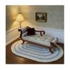 Miniature Dollhouse Sofa Wooden Fabric 1 12 Scale Doll Furniture Vintage Couch