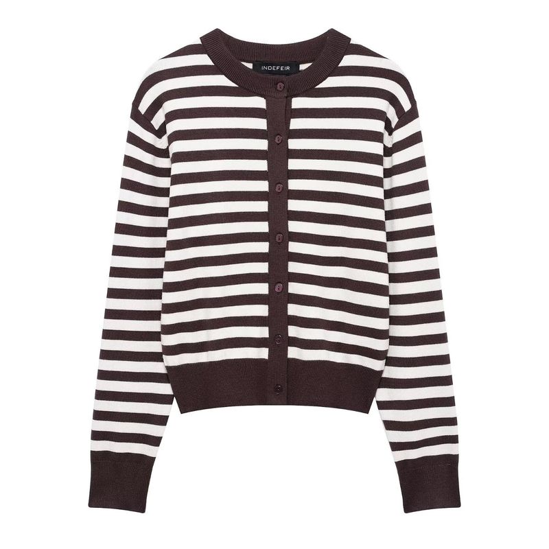 Kaslead New Arrival Women's Clothing Fashion Style Knitting round Neck Long Sleeves round Neck Long Sleeve Short Coat 5536019