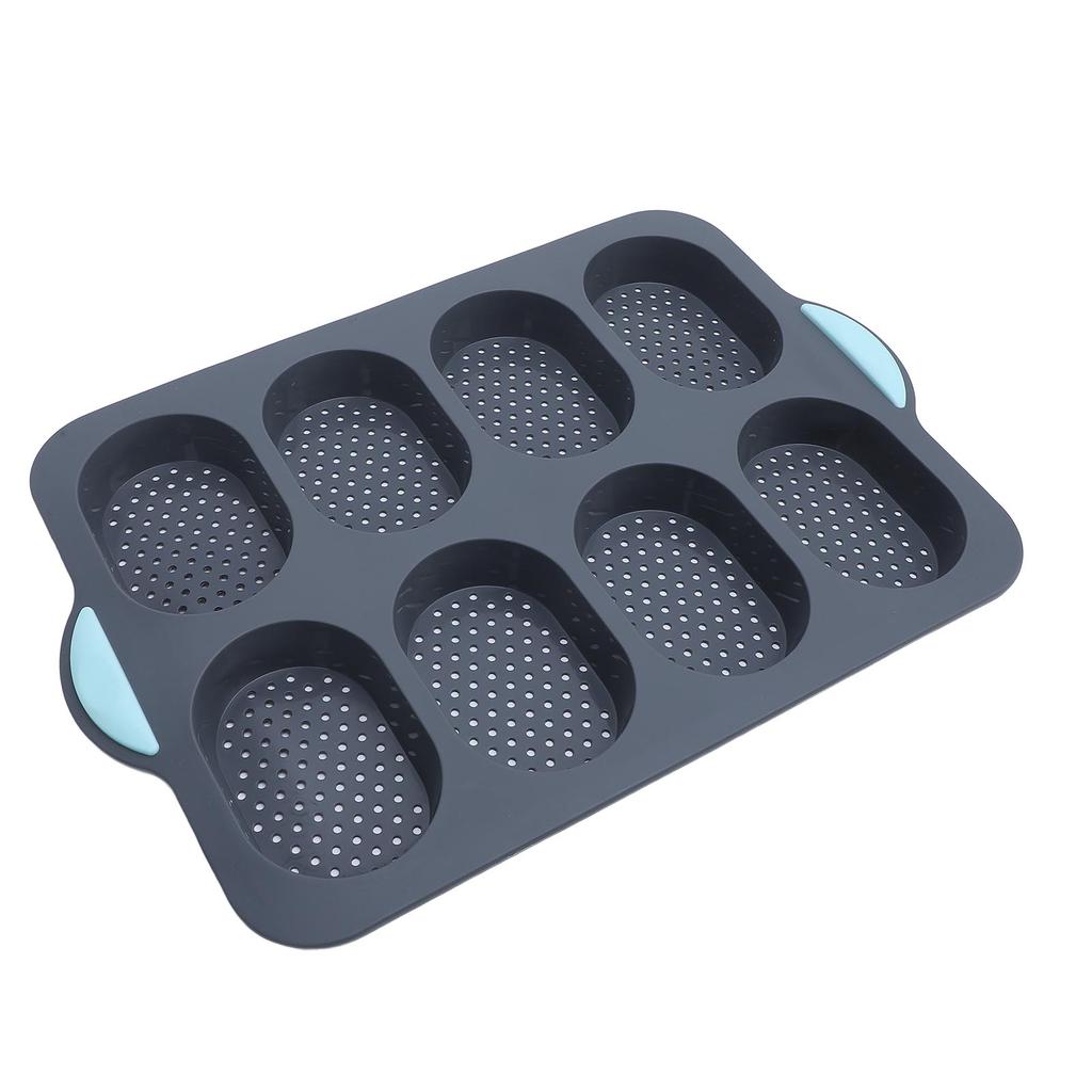 Silicone Bread Pan Nonstick Heat Resistant Perforated French Bread Baking Pan Cake Pan with Anti Slip Handles
