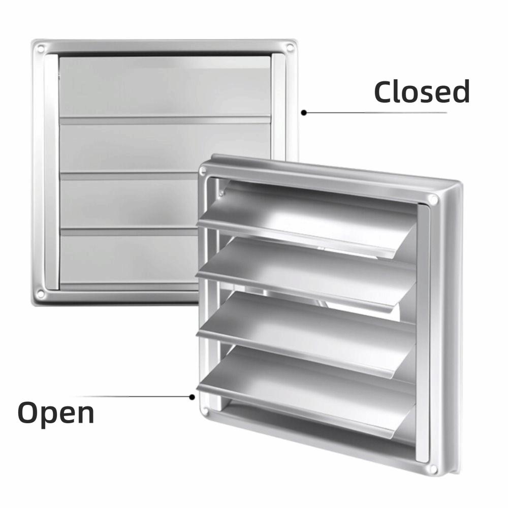Square Air Vent Duct Grill 100/125/150mm Fan Outlet Vent Systems Extractor Vent