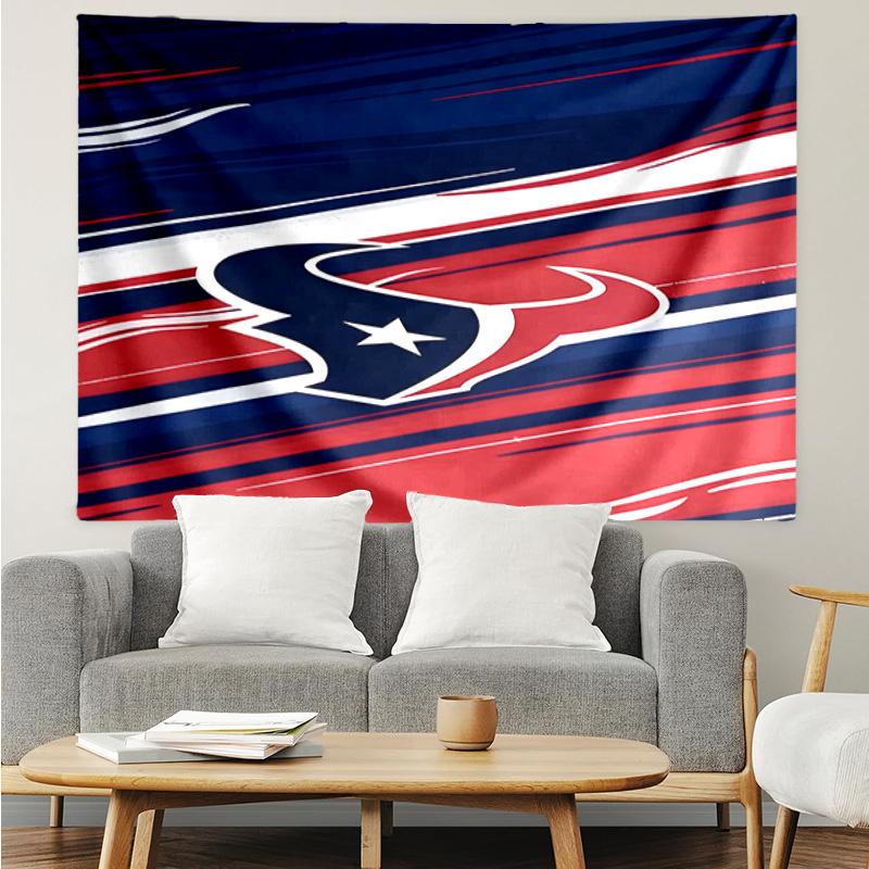 1PC Basketball Texans Logo Quick-Dry Tapestry, Unique Design Tapestry, Suitable for Bedroom,Livingroom, Playroom,Heartwarming Holiday Gifts
