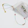 Handmade Strawberry Crystal & Seashell Necklace - Perfect for Spring/Summer & Best Friends