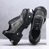 Thick-soled heightening metal rivets heavy industry trendy shoes new autumn iron element muffin big head leather shoes