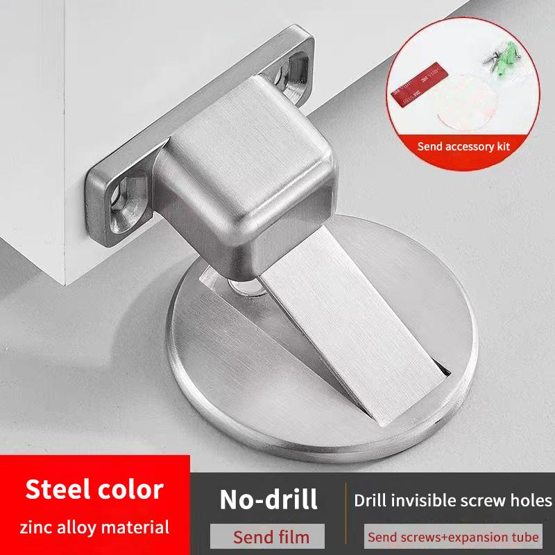 Magnetic Door Stop Stainless Steel Door Holder Stopper Hidden Door Catch Furniture Hardware Floor Door Stopper