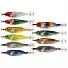 Random 6/10pcs/set 8cm/ 5.7g Shrimp Fishing Lures Luminous Squid Jig Hook Sea Fishing Accessories Artificial Bait Octopus Lure