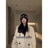 Thickened knitted hat, fashionable jacquard wool hat, small and versatile couple cold hat in autumn and winter