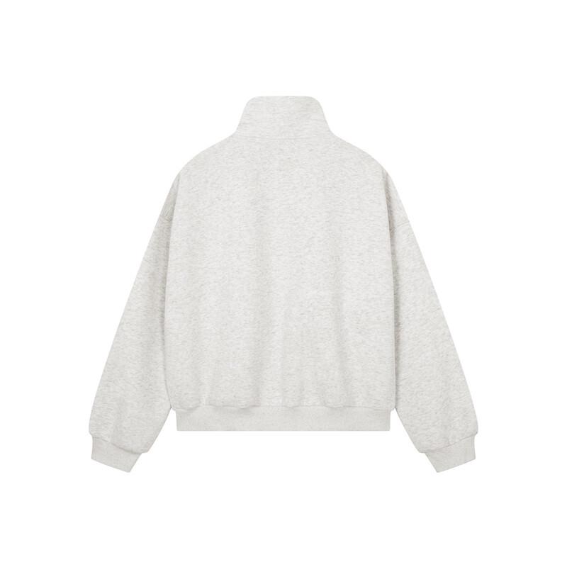 GROUND ZERO Embroidered Stand-Collar Zip-Up Cardigan