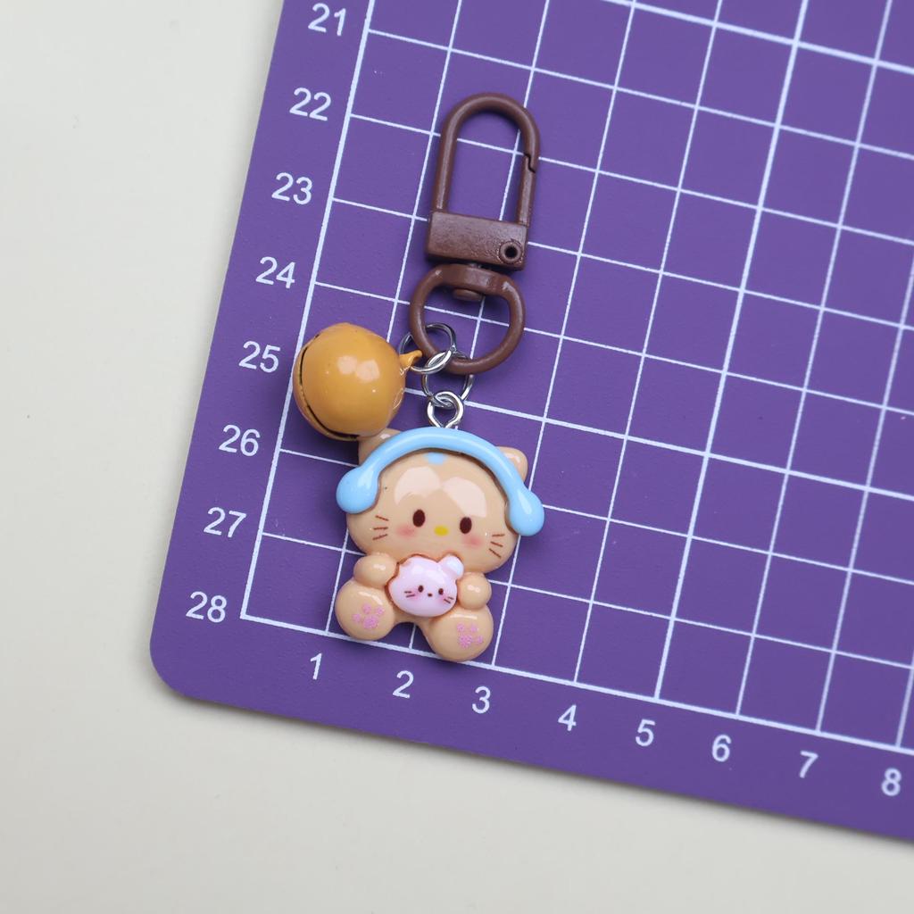 Adorable Kitten Bell Keychain & Phone Lanyard for Bags & Backpacks - Perfect Couple Gift