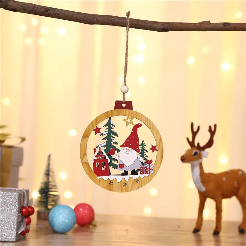 2021 Christmas Wooden Forest Old Man Tree Ornament
