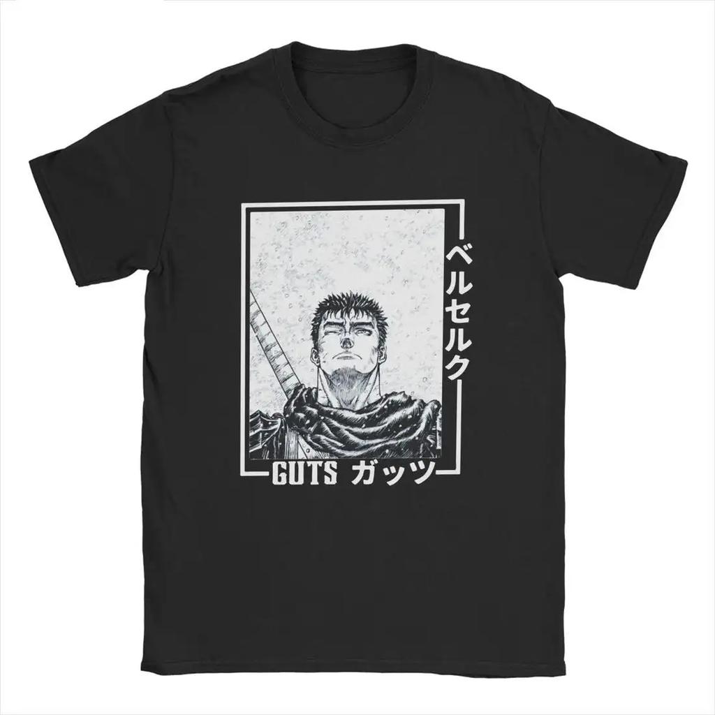 Berserk T-Shirt Men Women 100% Cotton Plus Size Daily Casual Graphic O-Neck Japanese Anime Oversized Streetwear Cool Unisex Tees