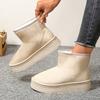Thicken Plush Women's Snow Boots Winter Anti Slip Platform Cotton Padded Shoes Woman Faux Suede Fleece Lining Short Booties 42