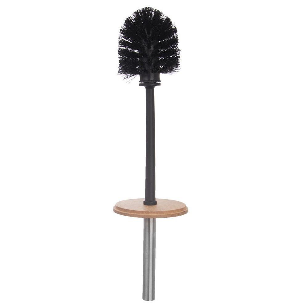 Toilet brush with stand, bamboo, white, WHITNEY, 37 cm