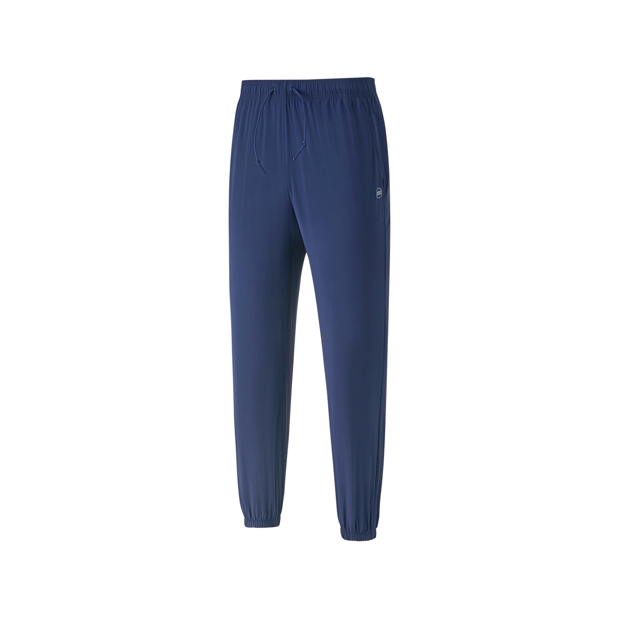 Skechers Godri Logo Comfortable Moisture-Wicking Quick-Dry Woven Casual Pants Men pants Navy-Academy-Blue P225M104-02MZ L