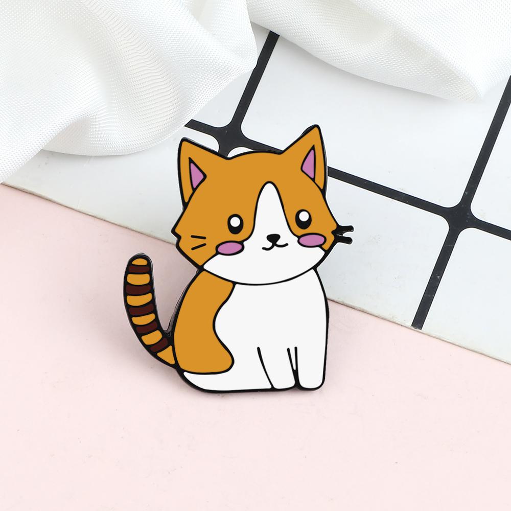 

Cute Animal Forest Garden Enamel Pin Cat Dog Bear Giraffi Bunny Brooches Cartoon Bag Lapel Pins Badge Jewelry Kids Friends Gifts