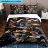 3PCS Red Black Apex Bedding Set,Including 1pc Duvet Cover And 2pcs Pillowcases Perfect for Bedroom, Dormitory, Fan Christmas gift
