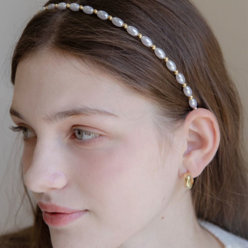 Jean Paul Clarisse Oval Pearl Hairband LFHB0741