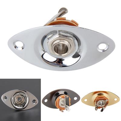 Metal Electric Guitars Output Jack Contains 2 Screws 1/4inch Guitar Output Plate Socket Replacement Parts for TL Electric Guitar