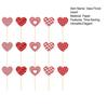 15Pcs Heart Vase Floral Insert Set Valentine's Day Romantic Table Decor for Centerpiece Party Wedding Decoration