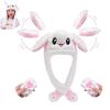 Cute Cartoon Bunny Ear Moving Hat Soft Plush Kawaii Rabbit Ears Winter Cap for Birthday Gifts