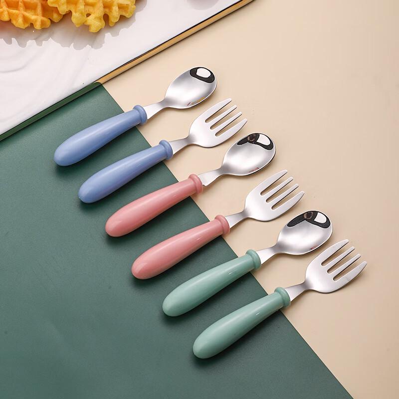 ZISIZ Portable Baby & Toddler Cutlery Set with Fork and Spoon