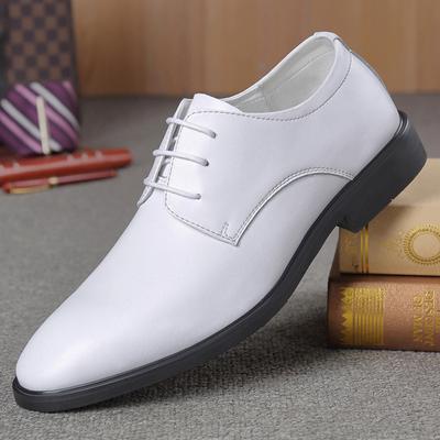 Zapatos de Cuero Genuino con Cordones para Hombre, Zapatos Formales de Cuero para Negocios para Hombre, Corte Bajo, Zapatos Coreanos de Rendimiento, Zapatos de Boda para Hombre