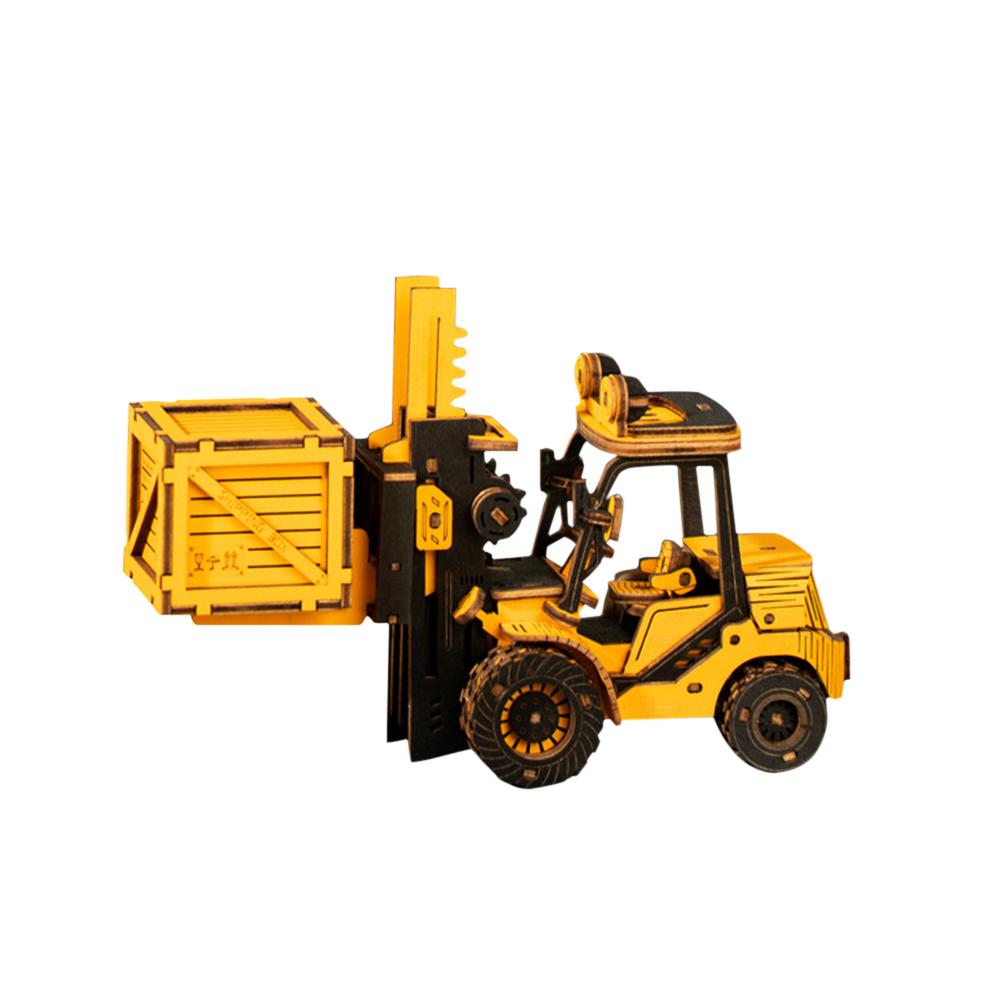 Håndverk DIY 3D Trepuslespill Ingeniørkjøretøymodell Puslespill Leker Kreative Læringsleker Gaver Til Barn Gutter Jenter