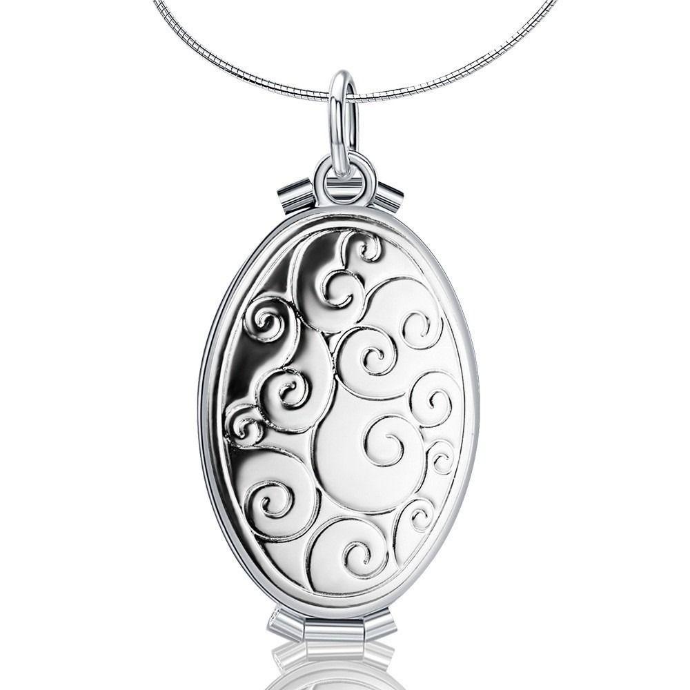 Jewelry 4 Photo Pendant Memory Memory Floating Locket Necklace Fashion Album Box Necklaces  Women