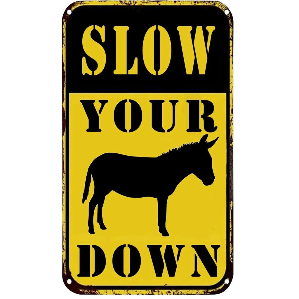 Retro Metalowe Tabliczki Spowalniaj Dzieci i Zwierzęta przy zabawie Plakaty Vintage do Domu Ogrodu Baru Jaskini Mężczyzny Kawiarni Dekoracja Ścienna Biura Prezent