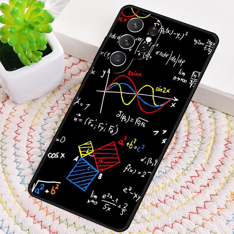 Funny Math Formulas Equations Phone Case for Samsung Galaxy note 10 pro S26 Ultra S23 S24 FE S25 S21 S22 PLUS shockproof Cove