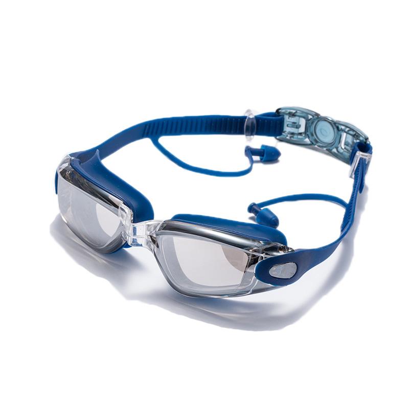 Swimming Goggles Adult Pool Glasses Anti Fog Men Women UV Protection Optical Waterproof Swim Eyewear with Earplugs