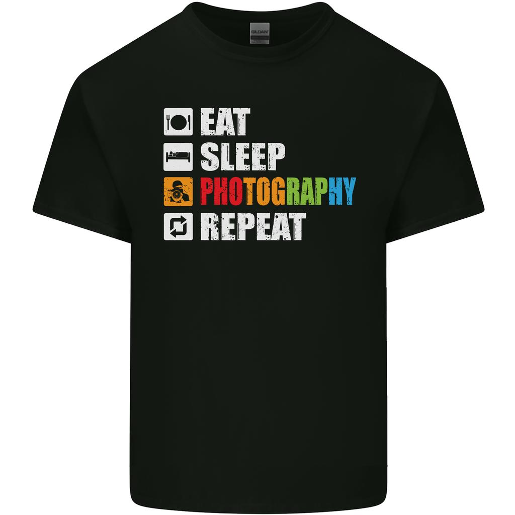 Photography Eat Sleep Photographer Funny Unisexs Light Cotton TShirt
