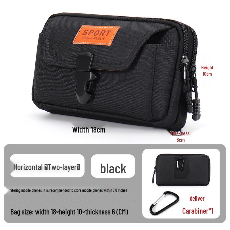 Men's Trendy Multifunctional Leather Phone Belt-Loop Pouch: Waist Bag and Tool Holder for Construction Site Work
