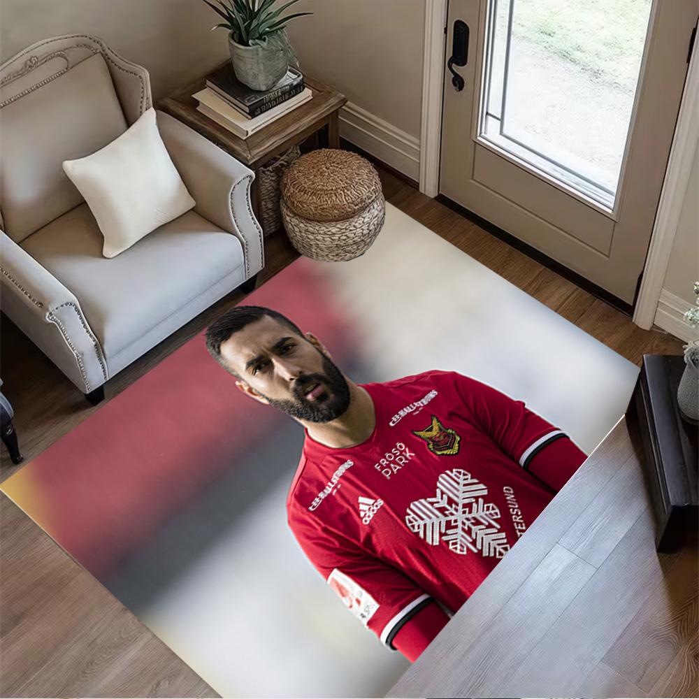 Football Player Kit Celebrating Carpet Suitable for Study Room Dormitory Decorate Room Game Room Anti-slip Rug Anime Office Decor Best for Christmas