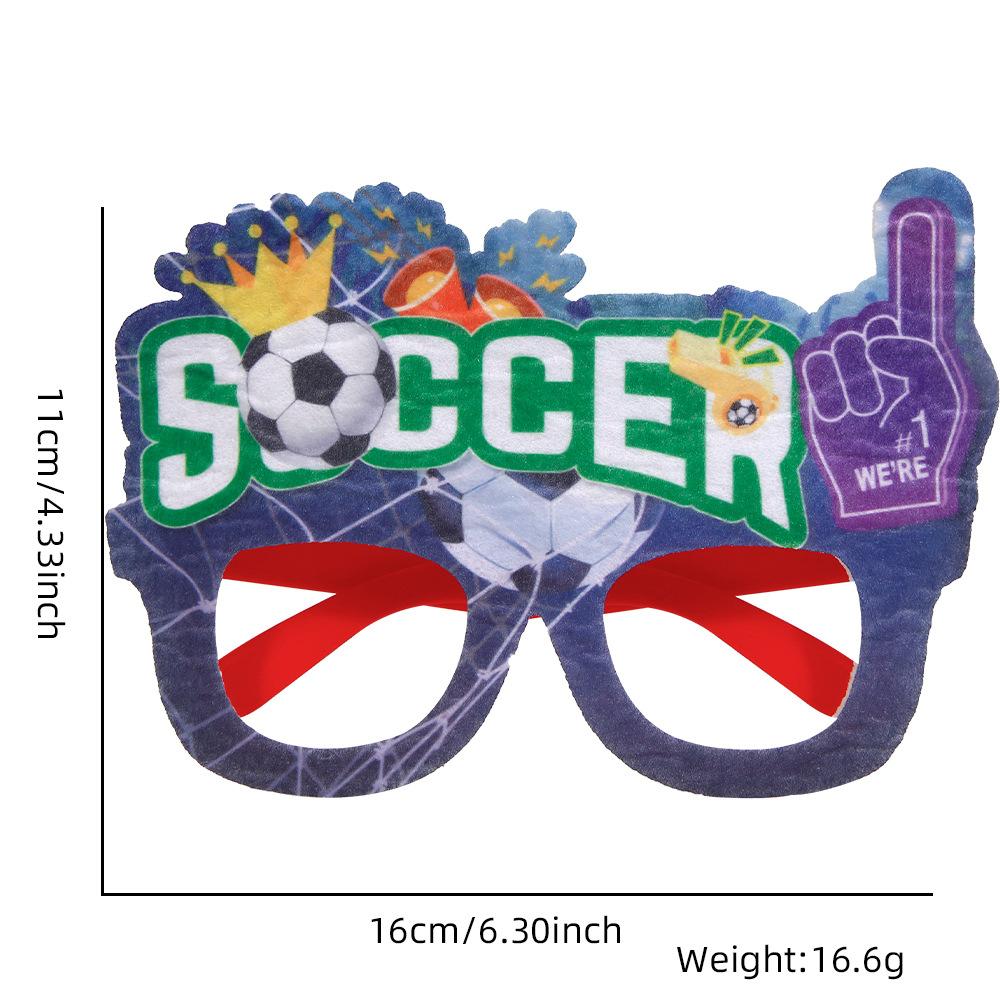 Football Decoration Photo Prop Glasses Football World Regional Match Theme Party Decoration Football Element Fan Supplies