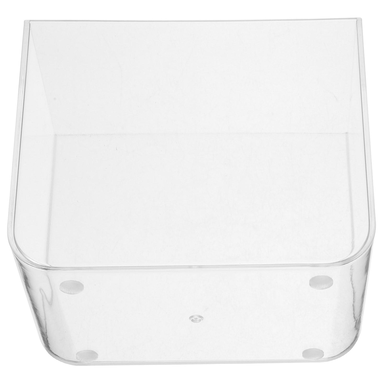 

Small Tank No Lid Fish Tank Betta Fish Tank Small Aquarium Square Fish Bowl 12.50X10.50X7.50CM