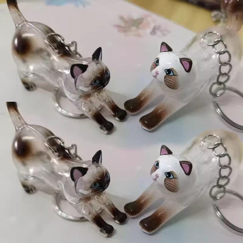 Transparent Acrylic Keychain Cat Hair Storage Capsule Handmade Hamster Hair Storage  DIY Pendant