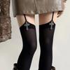 Gothic Cross Stockings, Over-The-Knee Socks with Garter, Sexy Pantyhose