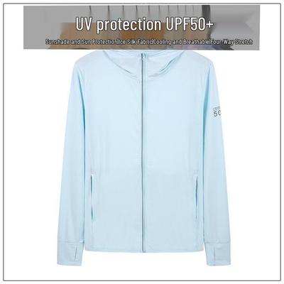 Ice Silk UPF50+ Reflective Sun Protection Hooded Jacket for Men & Women
