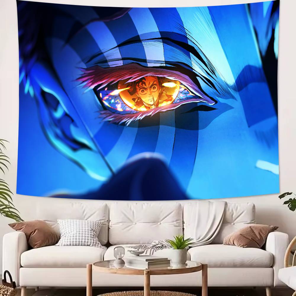 Tapeçaria Legal Quente Anime Demon Slayer Popular Decoração de Quarto Tapeçaria de Parede Sala de Arte Decoração de Casa Arte de Parede Decoração