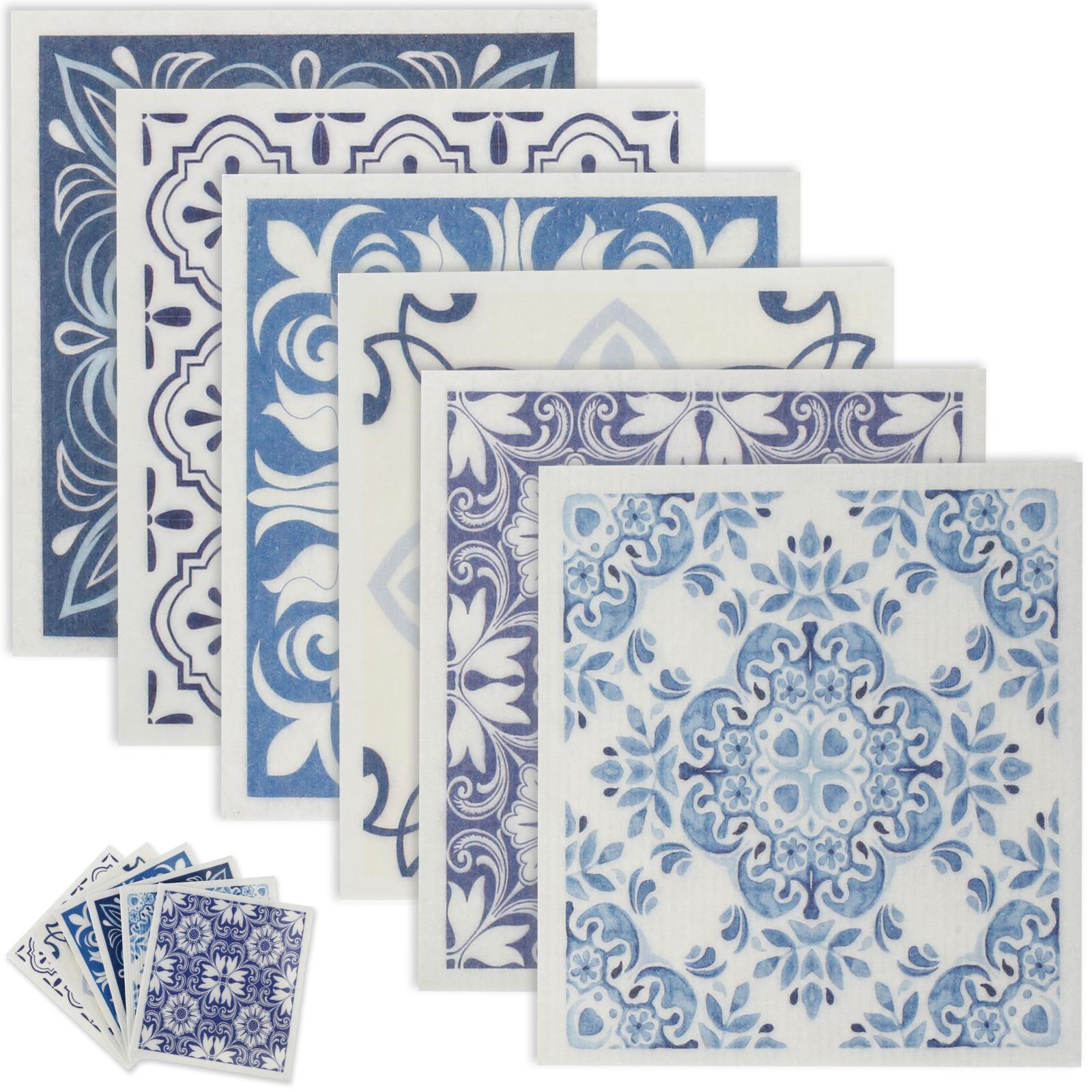 

6/10/12Pcs Dish Towels Kitchen Absorbent Swedish Rags Cleaning Sponge Cloth Lazy Dishwashing Cellulose Soft Wet Dry Dishcloths