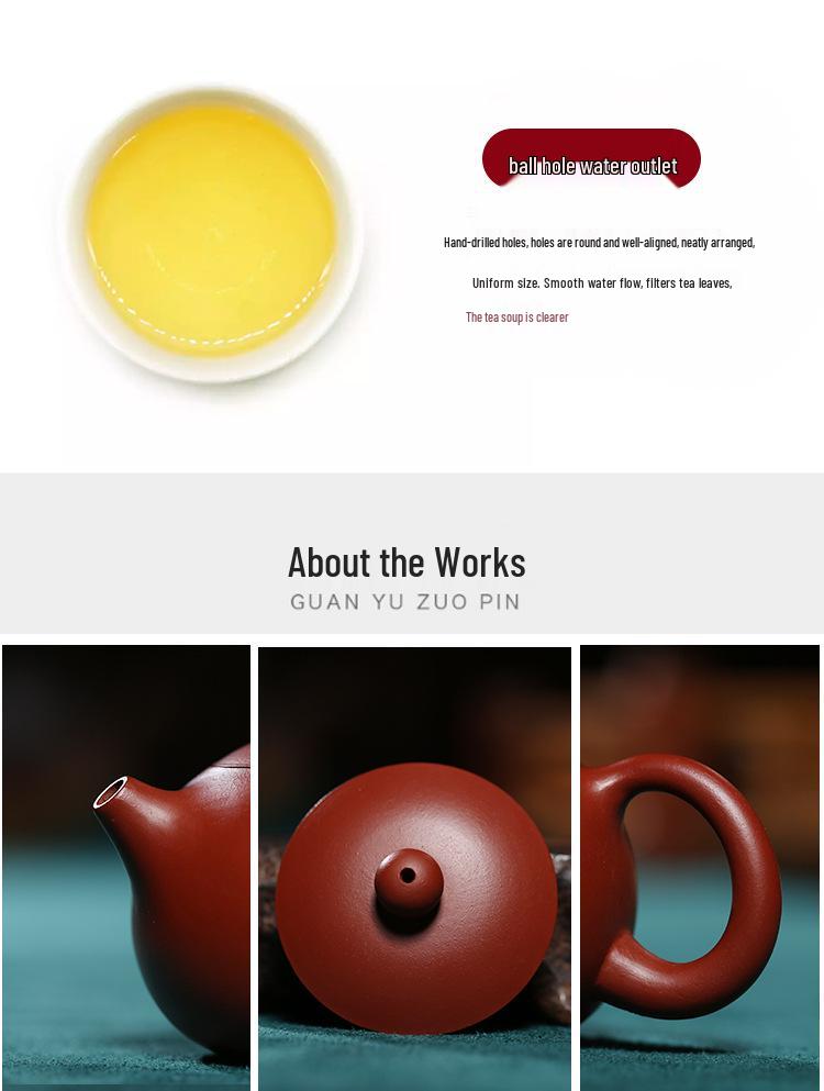 Yixing Zisha Xi Shi Teapot - Handmade 100cc Da Hong Pao Clay Design