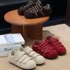 Ugly cute Velcro bread shoes 2025 early autumn new retro platform niche design versatile casual sports shoes