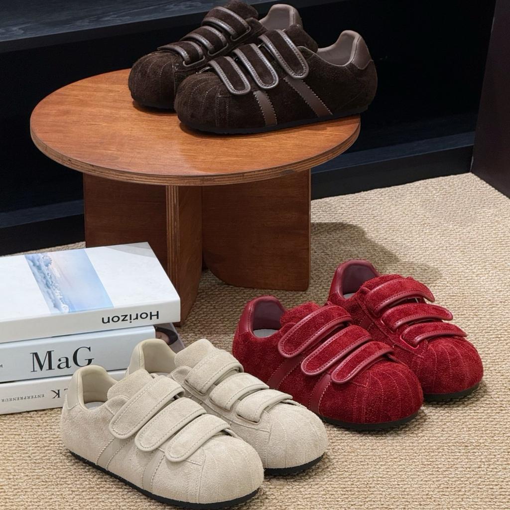 Ugly cute Velcro bread shoes 2025 early autumn new retro platform niche design versatile casual sports shoes